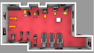 3D 2D Gym Design Planning - Gym Set Case