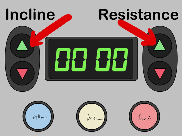 Increase the incline and resistance as you go.