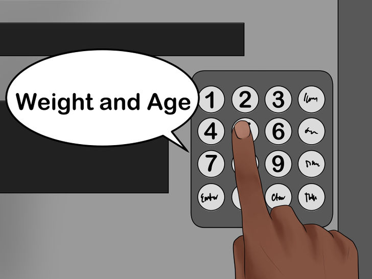 Program in your weight and age.