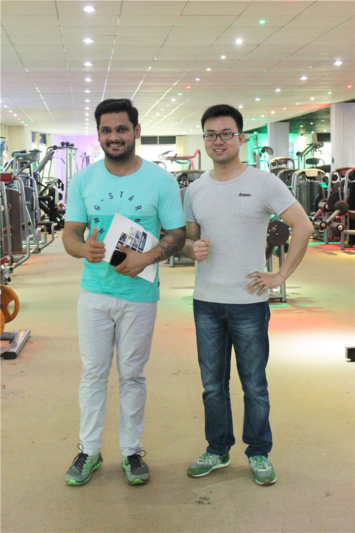 India customers import gym equipment from China BFT fitness equipment Co.;Ltd