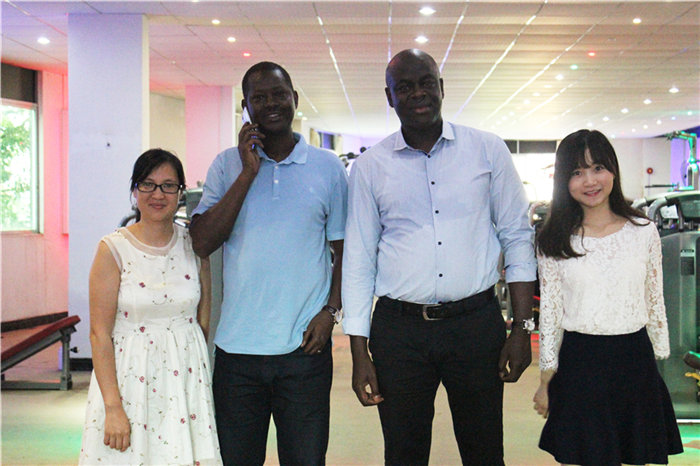 Senegal customers import gym equipment from China BFT fitness equipment Co.;Ltd