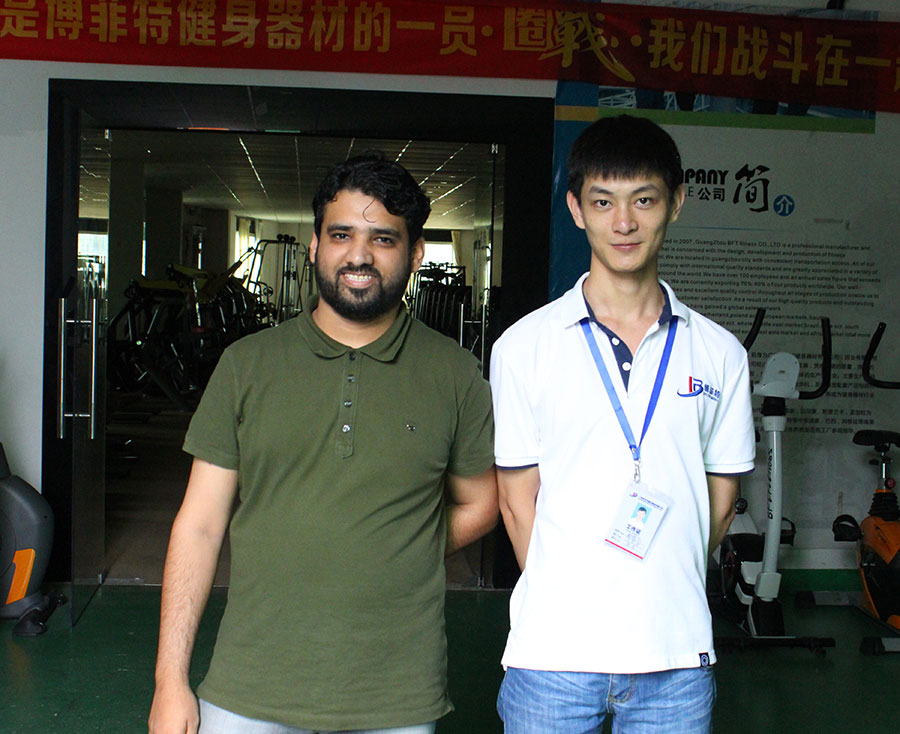 Saudi Arabia customers import gym equipment from China BFT fitness equipment Co.;Ltd.