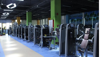 Gym full of fitness machine,fitness equipment use function