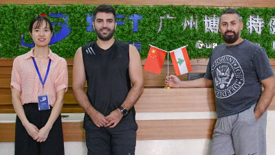 Lebanese customers purchasing fitness equipment from China