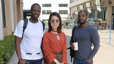 Rwandan customers come to China to buy gym equipment