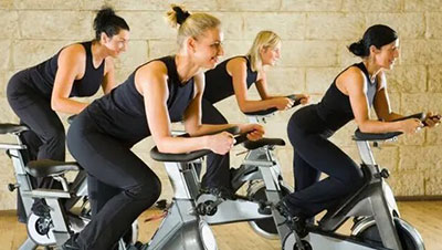 Using skills of spinning bike