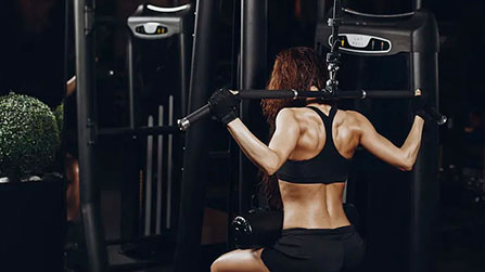 What are the equipment for practicing back in the gym
