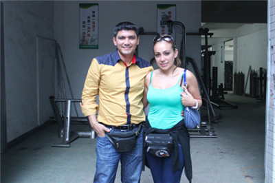 Bolivian customers visit the factory